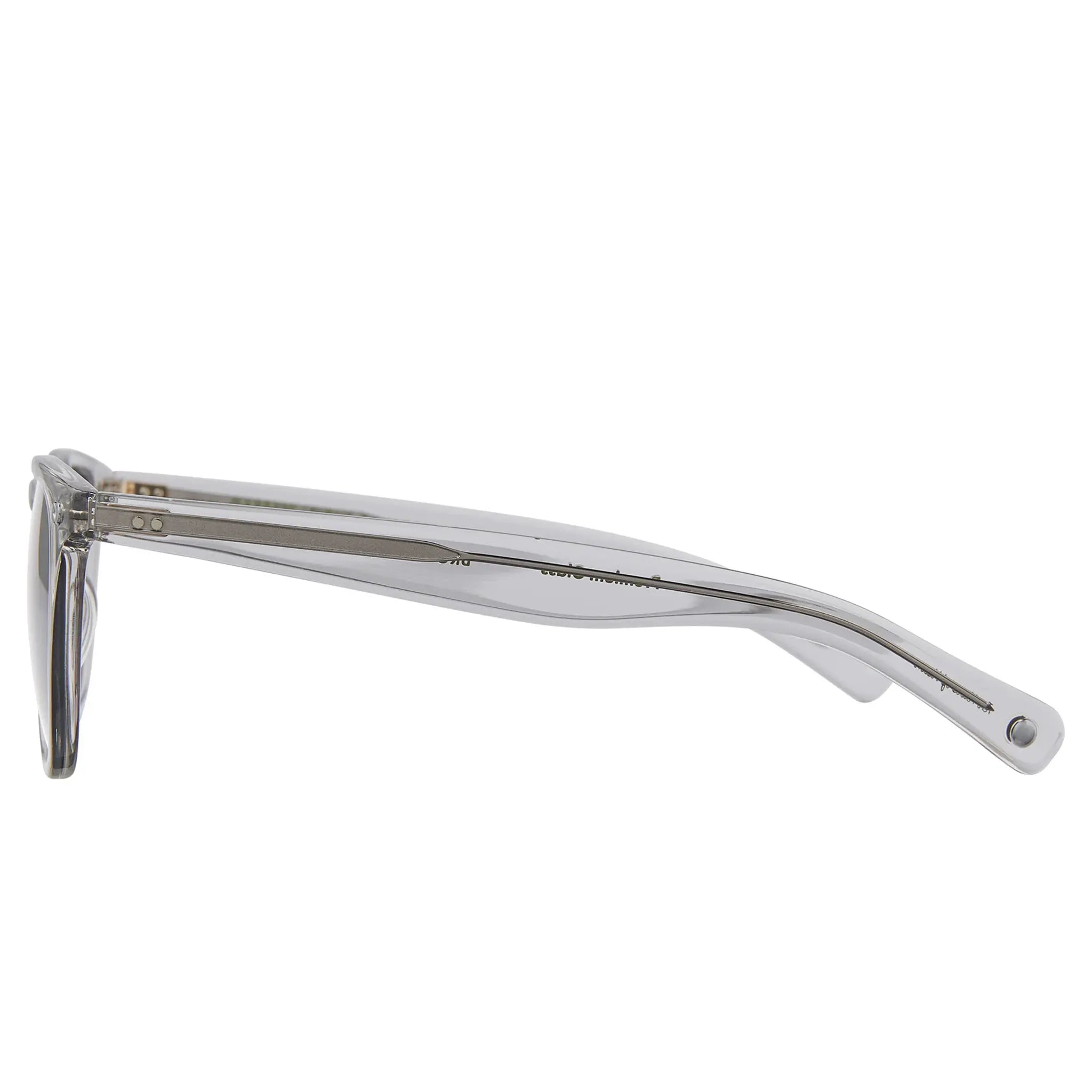Side View of Garrett Leight Brooks X Forever Classic Light Light Grey Sunglasses